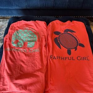 Faithful Girl Coral Long Sleeve Tee - Women's